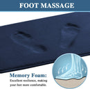 Bath Mat Memory Foam Set Bathroom Rug Flannel Velvety Luxury Extra Soft and Absorbent Non Slip Rugs for Bathroom/Bedroom Washable(2 Pack- 20"x 32"/ 17"x 24", Navy) Navy 20" x 32" Plus 17" 24"