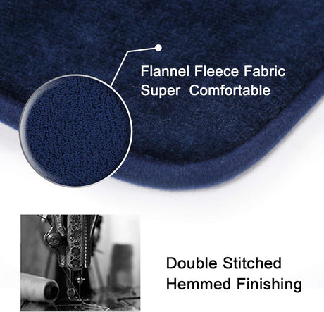 Bath Mat Memory Foam Set Bathroom Rug Flannel Velvety Luxury Extra Soft and Absorbent Non Slip Rugs for Bathroom/Bedroom Washable(2 Pack- 20