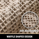 Waffle Bath Mat Super Absorbent Boho Non Slip Rugs for Bathroom Floor Machine Washable Dry Fast with Tassels (47 x 17 Plus 24 Inches, Irish Cream) Cream 47" 17" 24"