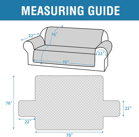 Sofa Cover, 100% Waterproof Slipcover Furniture Protector, Washable Couch Cover with Non-Skid Backing and Elastic Straps for Kids, Dogs, Pets(Sofa, French Oak) Oak