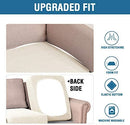 High Stretch Individual Seat Cushion Covers Sofa Slipcovers Couch Featuring Jacquard Textured Twill Fabric (3 Pack for 3 Sofa, Natural, Large) Natural -