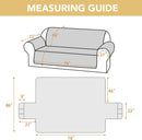 100% Waterproof Couch Cover for 3 Cushion Sofa Washable Pet Friendly with Elastic Straps Thick Durable Storage Pocket(XL Sofa, Beige) Beige 78"-X-Large