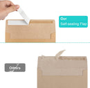 50 Pack Brown Kraft Envelopes, 5x7 Envelopes for Invitations, A7 Invitation Personalize Gift Cards, Wedding, Baby Shower, Birthday Party - (5.25x7.25in)