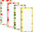 4 Pack Magnetic Notepads for Refrigerator, Grocery List Magnet Pad Fridge, Fruit Design Full Back Shopping Lists, 50 Sheets Per Note Pads -