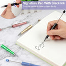 15 PCS Beadable Pens, Pens Bulk Colored Plastic, Black Ink Beaded Creative Diy Pen, Bend for Make Gifts Children and Students, Office School Supplies -