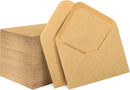150 Pack Gift Card Envelopes, 4" x 2.75" Mini Brown Kraft Business Small Envelopes for Holidays, Weddings, Baby Showers, Birthdays Banquets -