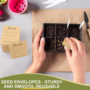 156 PCS Seed Envelopes 3.15”x 4.72”, Packets Kraft Seeds Saving Envelope, Self Sealing Storage Mini Envelope for Flower Vegetable -