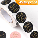 Thank You Round Stickers for Supporting My Small Business Adhesive Labels, 3-Color, 1inch (2000Pcs, 4 Rolls, Each roll 500Pcs) -
