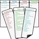 7-Piece Magnetic Dry Erase to-Do List White Board, 4'x11', Multifunctional Weekly Planner, Chore Chart, Planner for Refrigerator -