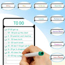 7-Piece Magnetic Dry Erase to-Do List White Board, 4'x11', Multifunctional Weekly Planner, Chore Chart, Planner for Refrigerator -