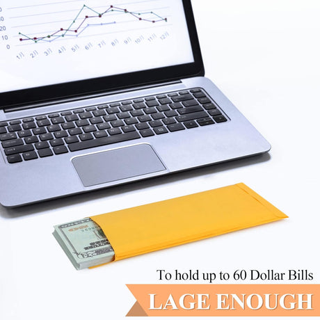 Cash Envelopes-120 Envelopes Money Saving Challenge, 3.2x6.6inch for Cash, Brown Kraft Paper Envelopes, Budgeting, Coins, Checks, Gift Cards & Tickets -