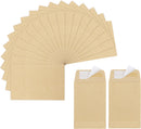 180 Pack Coin Envelopes 2.35"3.5", Brown Kraft Small Seed Packets, Full-Flap Seal Mini for Office, Home, School -
