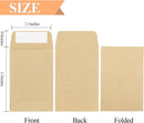 180 Pack Coin Envelopes 2.35"3.5", Brown Kraft Small Seed Packets, Full-Flap Seal Mini for Office, Home, School -