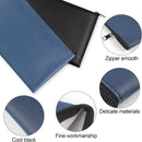 2 Pieces Money Bag,11x6.1 Inch Bags With Zipper for Cash, Bank Bag, Pouch, Holder Coins, Cosmetics, Bills, Tool 1 Black & Blue -