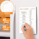 Weekly Meal Planner Magnetic, 2 Pack Undated Tear-off Sheets Planning Notepad, Magnetic for Refrigerator, Grocery List -