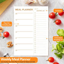 Weekly Meal Planner Magnetic, 2 Pack Undated Tear-off Sheets Planning Notepad, Magnetic for Refrigerator, Grocery List -