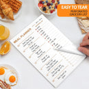 Weekly Meal Planner Magnetic, 2 Pack Undated Tear-off Sheets Planning Notepad, Magnetic for Refrigerator, Grocery List -