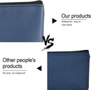 4 Pieces Money Bags With Zipper, 11x6.1 inch Pouch, Bank Bag, Cash Check Wallet, Cosmetics(navy) - Large