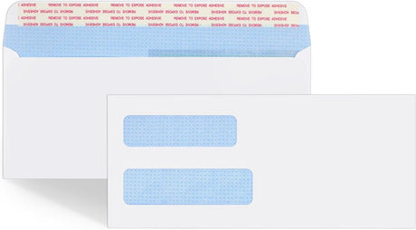 #10 Window Envelopes 72P, Double Self Seal for Invoices, Statements and Business Checks, Size 4-1/8 x 9-1/2 Inches (White) -
