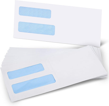 #10 Window Envelopes 72P, Double Self Seal for Invoices, Statements and Business Checks, Size 4-1/8 x 9-1/2 Inches (White) -
