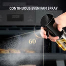 Oil Sprayer for Cooking- 200ml Glass Olive Mister, Spray Bottle, Kitchen Gadgets Accessories Air Fryer, Canola Spritzer, Widely Used Salad Making, Baking, Frying,BBQ Black -