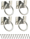 4PCS Cross Tie Ring for Horse,Block Hitching with Screws Horse Stall Stable -