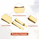 Skinny Tie Clips, Stainless Steel Clips for Men Wedding Gold -