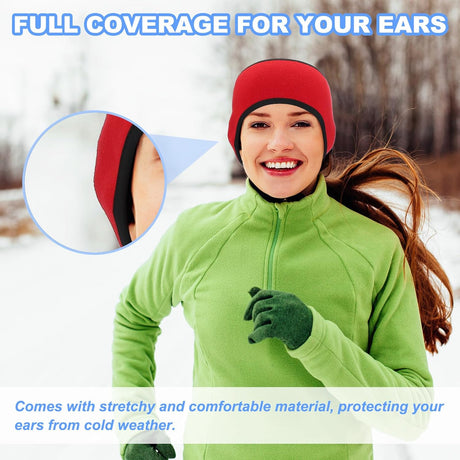 Ear Warmer Headband, Winter Stretchy Running Sweatband Outdoor Essential for Jogging Blue -