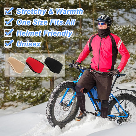 Ear Warmer Headband, Winter Stretchy Running Sweatband Outdoor Essential for Jogging Blue -