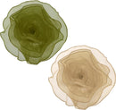 Large Satin Fabric Flower Brooch for Women Organza Elegant Floral Pins Brooches Wedding Dance Party Clothes Dress Hat Accessories Green, Khaki -