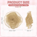 Large Satin Fabric Flower Brooch for Women Organza Elegant Floral Pins Brooches Wedding Dance Party Clothes Dress Hat Accessories Green, Khaki -