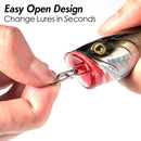 Fishing Speed Clips Power Quick for Lures Change Stainless Steel Lure Snaps Saltwater Freshwater Crankbait Tackle XS-25LB-0.5" 20 Pack