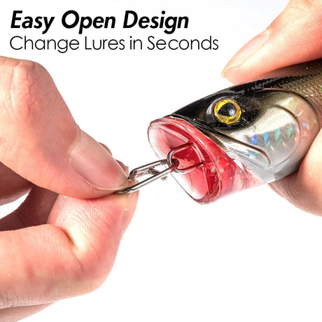 Fishing Speed Clips Power Quick for Lures Change Stainless Steel Lure Snaps Saltwater Freshwater Crankbait Tackle XS-25LB-0.5