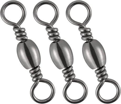 Barrel Swivels Fishing Tackles, for Salwater & Freshwater, Available from #16-#6/0, Leader Line Lure Connector - #16-18LB