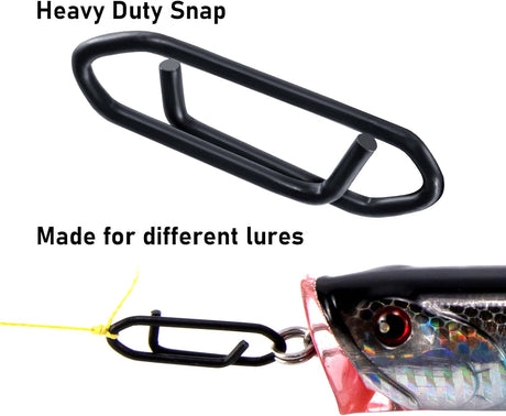 Fishing Power Clips Stealth Stainless Steel Speed Lure Quick Change Snap Connector Saltwater Freshwater Terminal Tackle - XS-25LB-0.5