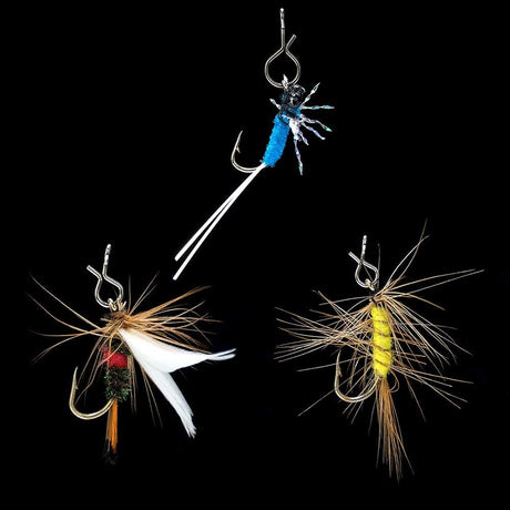 50 Pack Fly Fishing Snap 3 Sizes Stainless Steel Quick Change Lure Clip for Flies, Trout - XS(0.2