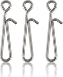 50 Pack Fishing Clips Quick Change Speed Crankbait Snaps Stainless Steel Line Lure Hook Connector Freshwater -