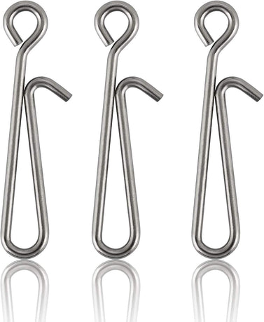 50 Pack Fishing Clips Quick Change Speed Crankbait Snaps Stainless Steel Line Lure Hook Connector Freshwater - #1-22LB-0.55