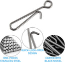 50 Pack Fishing Clips Quick Change Speed Crankbait Snaps Stainless Steel Line Lure Hook Connector Freshwater -