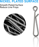 50 Pack Fishing Clips Quick Change Speed Crankbait Snaps Stainless Steel Line Lure Hook Connector Freshwater -