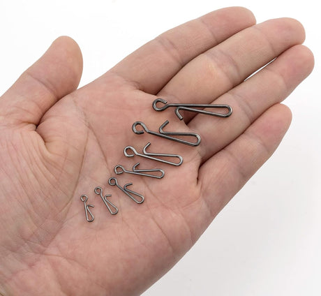 50 Pack Fishing Clips Quick Change Speed Crankbait Snaps Stainless Steel Line Lure Hook Connector Freshwater - #1-22LB-0.55