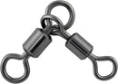 30 Pack 3 Way Swivels Barrel Fishing Tackle Hook Line Connector Three Rig Trolling Catfish Saltwater Freshwater -