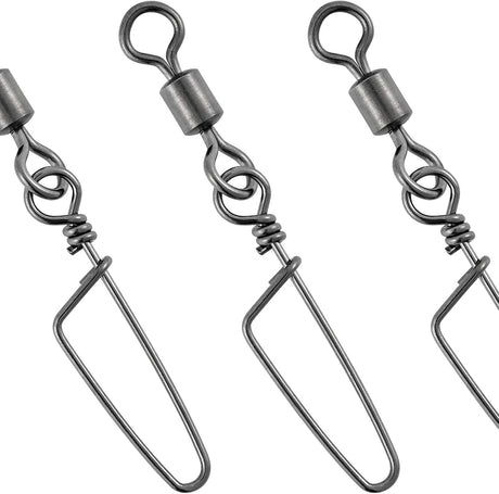 30 Pack Barrel Snap Swivels, Swivels Fishing Tackle Crane Rolling Coast Lock Lure Leader Line Connector Fresh&Saltwater - #4/0-198LB-30