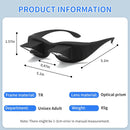 Lazy Glasses, Horizontal Prism Glasses,Lazy Spectacles for Bedridden Laying Dowd Reading and Watching TV in Bed Basic Model Medium-black -