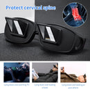 Lazy Glasses, Horizontal Prism Glasses,Lazy Spectacles for Bedridden Laying Dowd Reading and Watching TV in Bed Basic Model Medium-black -