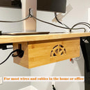 Cable Management Box,Cord Organizer Box,Bamboo Box for fit Desk Computer USB Behind TV Home Hall Power -