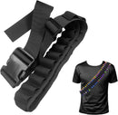 Adjustable Nylon Foam Dart Belt Strap Quick Release Buckle 27 Bullet Holes, Compatible for NERF Mega & N-Strike Elite Series, Ideal Boys Girls Gifts, Outdoor Play(Black)