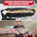 Adjustable Nylon Foam Dart Belt Strap Quick Release Buckle 27 Bullet Holes, Compatible for NERF Mega & N-Strike Elite Series, Ideal Boys Girls Gifts, Outdoor Play(Black)