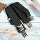 Mens Suspenders, 2 Inches Wide X Back Adjustable Suspenders with Heavy Duty Clips Men's Strip Sling Decor
