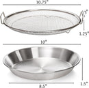 10.3" Kitchen Oil Filter Tray, Stainless Steel Air Fryer Mesh Pan, Draining Basket Accessories for Fried Food, Cooking Net Strainer Colander Barbecue Grill Vegetable Dessert